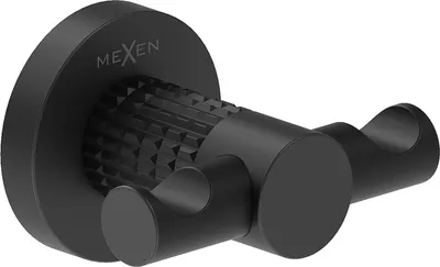 Obrázek produktu pro Mexen Triv dvojitý háček na ručník, černý - 70A33012-70