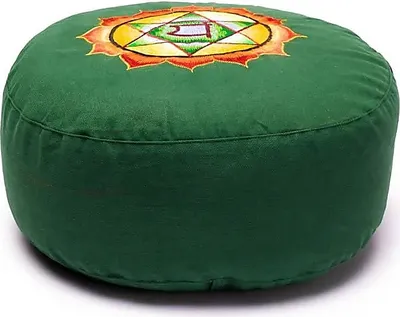 Obrázok produktu pre Súprava na kadidlo Meditačný vankúš 4. čakra vyšívaný -- 33x17 cm + anjelské krídla Teel