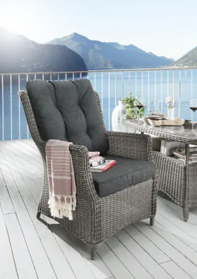 Produktbild von Destiny Gartensessel CASA inkl. Auflagen, Polyrattan, vintage grau