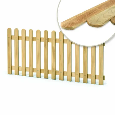 Produktbild von Holzpaket für Gartenzaun Lattenzaun inkl. Schrauben 180 cm breit Kiefer imprägniert Typ A 120 cm hoch