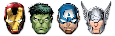 Produktbild von Avengers Papiermasken, 6er-Pack