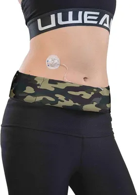 Produktbild von Famanu Tailleband für Insulinpumpen - Hochwertiges Stretchmaterial, passend für Medtronic und andere Pumpen (S)