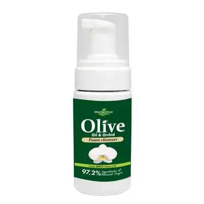 Immagine prodotto di Herbolive Schiuma detergente viso Olio d'oliva e orchidea 100 ml