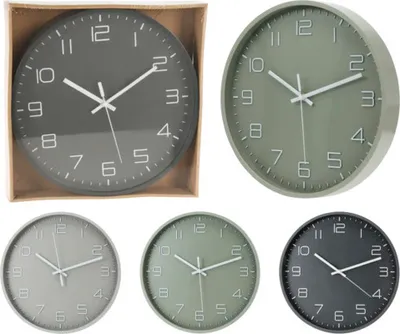 Productafbeelding van Wandklok, grijsgroen of antraciet, diameter 30 cm, assortiment
