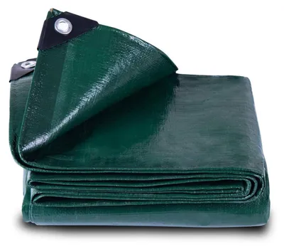Obrázok produktu pre Nepremokavá a odolná plachta, 3x4 metre, 150 g/m², zelená, s okami