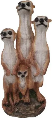 Produktbild von Dekofigur Erdmännchen Familie 50,5 x 23 cm braun
