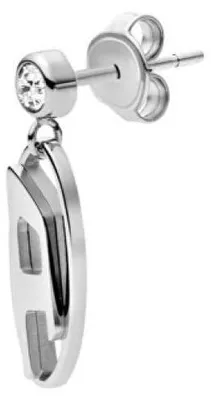 Immagine prodotto di Orecchino singolo in acciaio con cristallo, modello DX1655040
