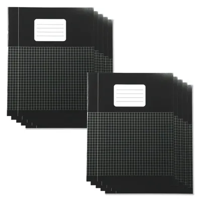 Produktbild von DULA Hefte - A5 Format kariert 5 mm - Schwarz - 10er Pack - Schulheft kariert