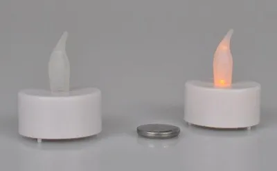 Produktbild von LED-Teelichter 5x 2er-Set mit Batterien elektrische Kerze Deko Teelicht weiß