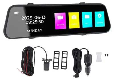 Produktbild von 4K-Rückspiegelkamera 9,66 Zoll Streaming Media Dashcam Front-Loop-Aufnahme mit Touchscreen