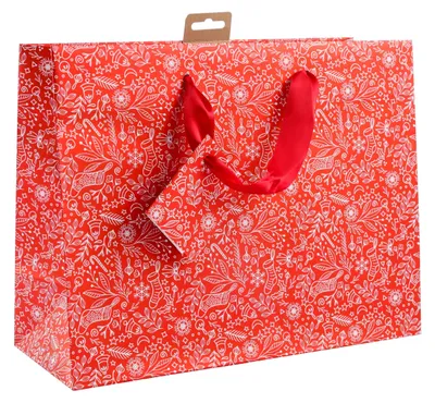 Produktbild von Clairefontaine 5x Geschenktasche Shopper rot & weiß 32x13x24,5 cm Rot 212917C
