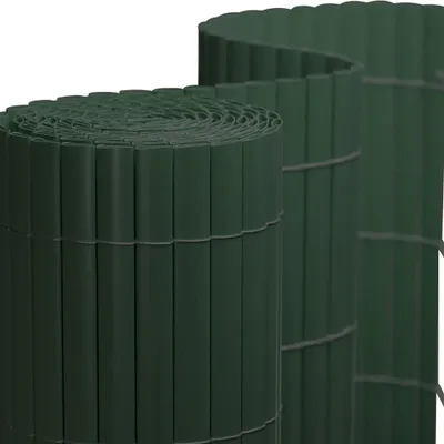 Produktbild von Jarolift PVC Sichtschutzmatte, 160 x 500 cm, grün – UV-beständig, wetterfest Garten & Balkon Windschutz, Sichtschutzzaun Zaunblende
