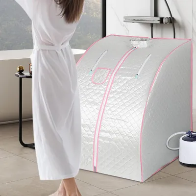 Produktbild von Mobile Dampfsauna Wärmekabine Saunakabine Sitzsauna Heimsauna | Silber