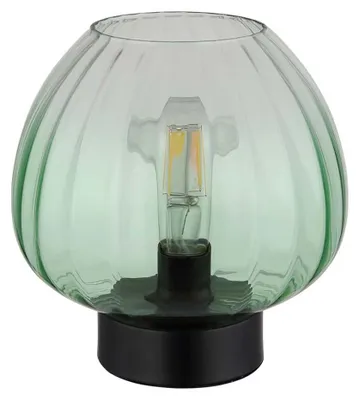 Produktbild von Tischleuchte, Metall, schwarz, Glas, grün, D 23 cm