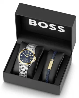 Produktbild von Zestaw męski BOSS 1570191 granatowy klasyczny na prezent
