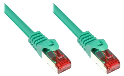 Produktbild von Good Connections Patchkabel CAT6 S/FTP 0,25m grün 250MHz