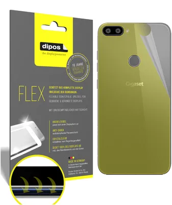 Produktbild von 3x Schutzfolie für Gigaset GS195 Pummelphone Rückseite Folie, 100% Displayabdeckung, dipos Flex