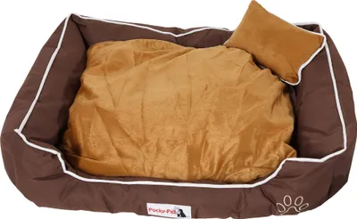Produktbild von Hundebett Hundekörbchen coffee-brown Hundekissen waschbar