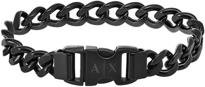 Zdjęcie produktu dla Bransoletki Bransoletka łańcuszkowa Armani Exchange Black Collection Logo - mężczyzna