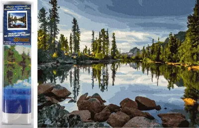 Obrázek produktu pro Norimpex Diamantové malování Klidné jezero 30x40cm