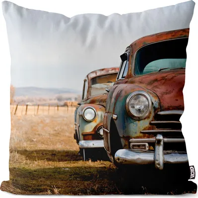 Produktbild von VOID Autos Vintage Oldtimer Farmer Kissenbezug Kissenhülle Sofakissen Kissen Deko Outdoor-Kissen Dekokissen