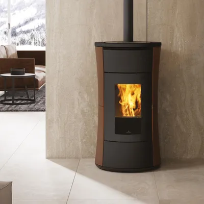 Produktbild von Edilkamin Cherie 11 EVO Pelletofen Stahl Bronze