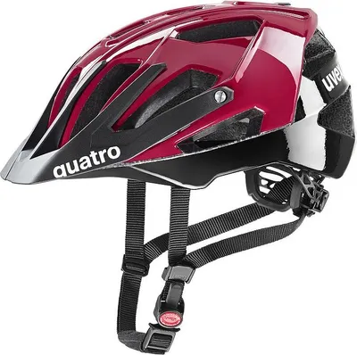 Produktbild von Schutzhelm Uvex Quatro rubinrot-schwarz größe 56-61 cm S41.0.775.3617