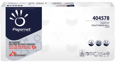 Produktbild von Toilettenpapier 404578 4-lagig 150 Blatt Zellstoff 8 Rollen Packung mit 9 Stück