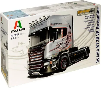 Zdjęcie produktu dla Italeri 3906, Model ciężarówki / ciągnika, Zestaw montażowy, 1:24, SCANIA R730 V8, Wielobarwny, Szwecja