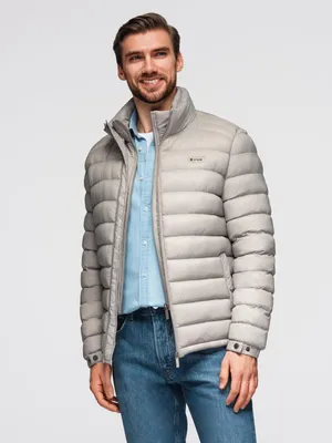 Obrázek produktu pro Ombre Clothing Pánská zimní bunda Tuidraki světle šedá XXL