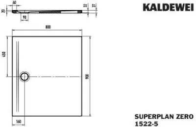 Produktbild von Kaldewei 352247982668 DW SUPERPLAN ZERO Mod.1522-5, 800 x