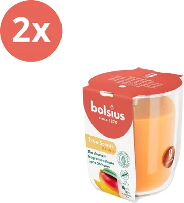 Produktbild von Bolsius - True Scents - Duftglas - 80/73 - Mango - Vorteilspack - 2 Stücke