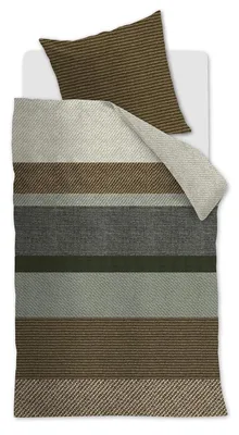 Produktbild von Löschen Beddinghouse Renforcé-Bettwäsche-Garnitur Jacco Farbe Grün Größe 155 x 220 cm + 1x 80 x 80 cm