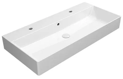 Obrázok produktu pre Sapho GSI Kube X - Umývadlo, 1000x470 mm, s 2 otvormi na batériu, Extraglaze, biela 9423211