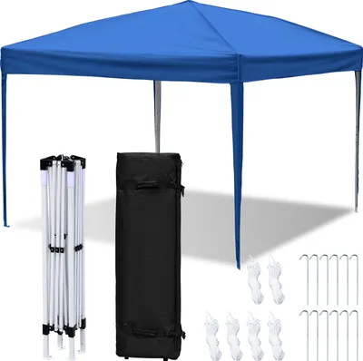 Immagine prodotto di Gazebo Aopunly 3x3m senza lati, gazebo pieghevole da giardino, protezione UV, per giardino terrazza festa blu