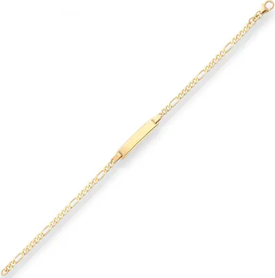 Id-Armband-Figarokette-diamantiert-Schildband-333-Gelbgold-14cm