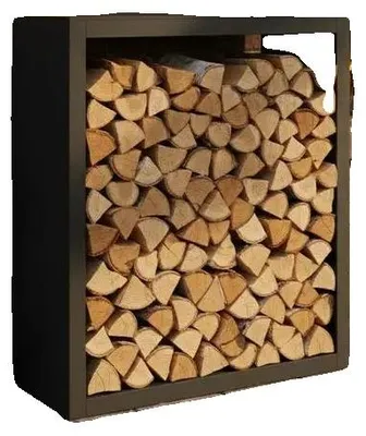 Imagen del producto de Estante para leña, acero duradero, diseño elevado, color