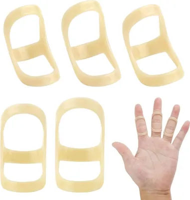 Produktbild von 5 Stück Ovale Fingerschiene, Fingerstütze Trigger Fingerschiene Fingerglätter-Klammer für Daumen Mittelfinger Pinky Oder Ringfinger (Größen 6,7,8,9,10) | Für Fingerverletzung Schutz