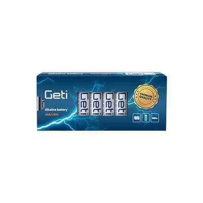 Obrázek produktu pro Mikrotužkové baterie AAA (LR03) alkalické GETI 1,5V (10 ks)