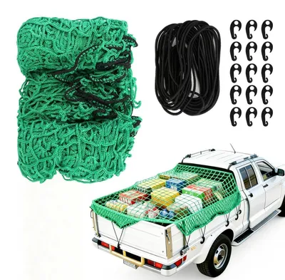 Image de Filet de chargement pour benne de pick-up, dimensions 1,5 x 2,2 mètres, filet de sécurité pour remorques