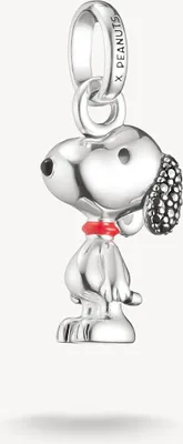 Immagine prodotto di Ciondolo Snoopy con pavé PEANUTS Connect in argento