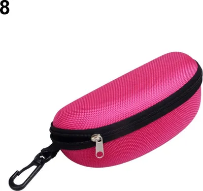 Produktbild von Mode Tragbare Reißverschlussbrillen Muschelsonnenbrille Schützen Hartschalenkoffer-Rosenrot