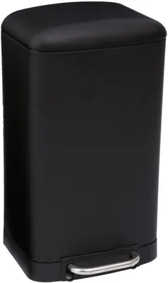 Image de Poubelle en métal, blanche, de 30 litres, avec un seau intérieur amovible, pour la cuisine