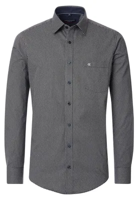 Produktbild von CASAMODA Herren Freizeithemd Langarm Kent Casual Grün gemustert M