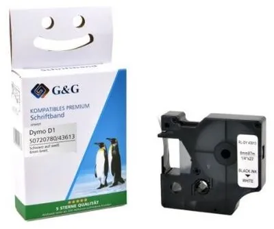 Produktbild von G&G Schriftband kompatibel mit Dymo D1/ S0720780/ 43613