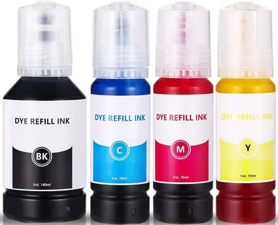 Image de 350 ml d’ encre d'imprimante noir, cyan magenta, jaune pour Epson Ecotank 105, 106 - ET-7700, 7750, ET-L7100, L7160, L7180