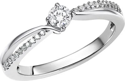 Produktbild von Diamonds by Ellen K. Ring 585/- Gold weiß 019 (60,0) Brillant weiß 317370027-1