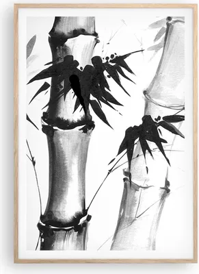 Produktbild von Gerahmtes Poster - Rahmen in heller Eiche - Asiatisch Aquarell Bambus - 70x100 cm - Wand Bild - Wanddeko - Wandbilder - Kunstposter - Wandposter - Bilderrahmen - Bilder - Kunstdruck - P2NPA70x100-4577