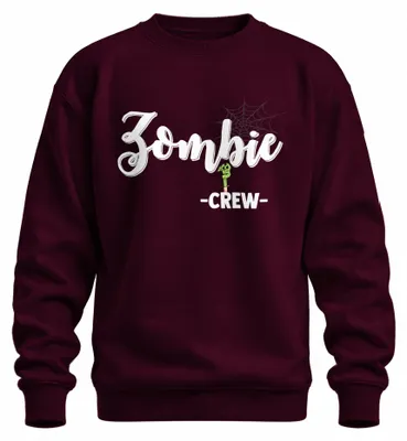 Immagine prodotto di Zombie -CREW- Halloween Grusel Untote Spuk Zombiefan Spinnenweben Unisex Felpa Pullover, Borgogna, M