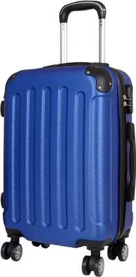 Produktbild von Kleiner Handgepäck Reisekoffer Avalon 55 cm Hartschale Trolley ABS blau